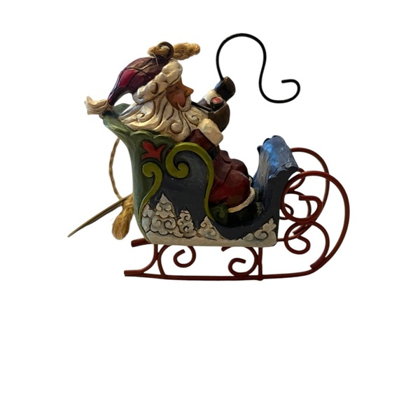 Jim Shore Heartwood Creek Santa In Sleigh Hanging Ornament 2010 - Picture 1 of 6